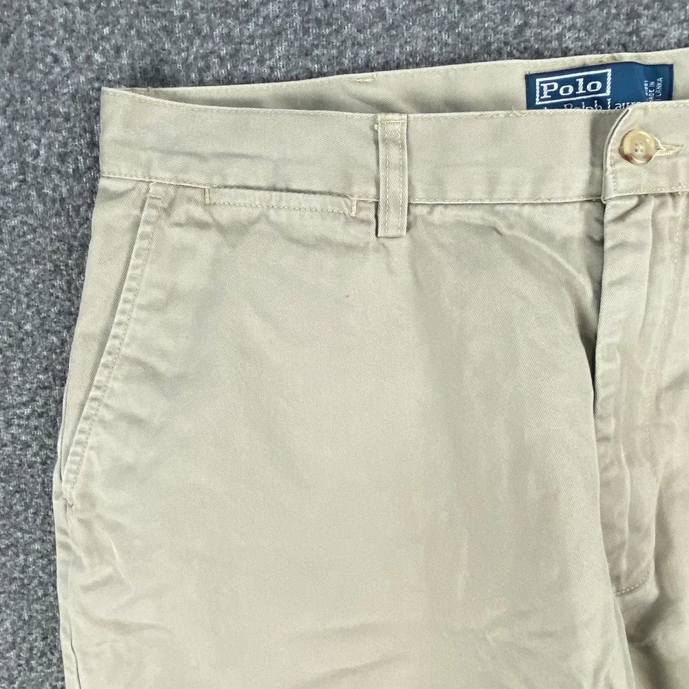 Polo Ralph Lauren Prospect Shorts Mens 36 Tan Khaki Classic Chino Cotton Vintage